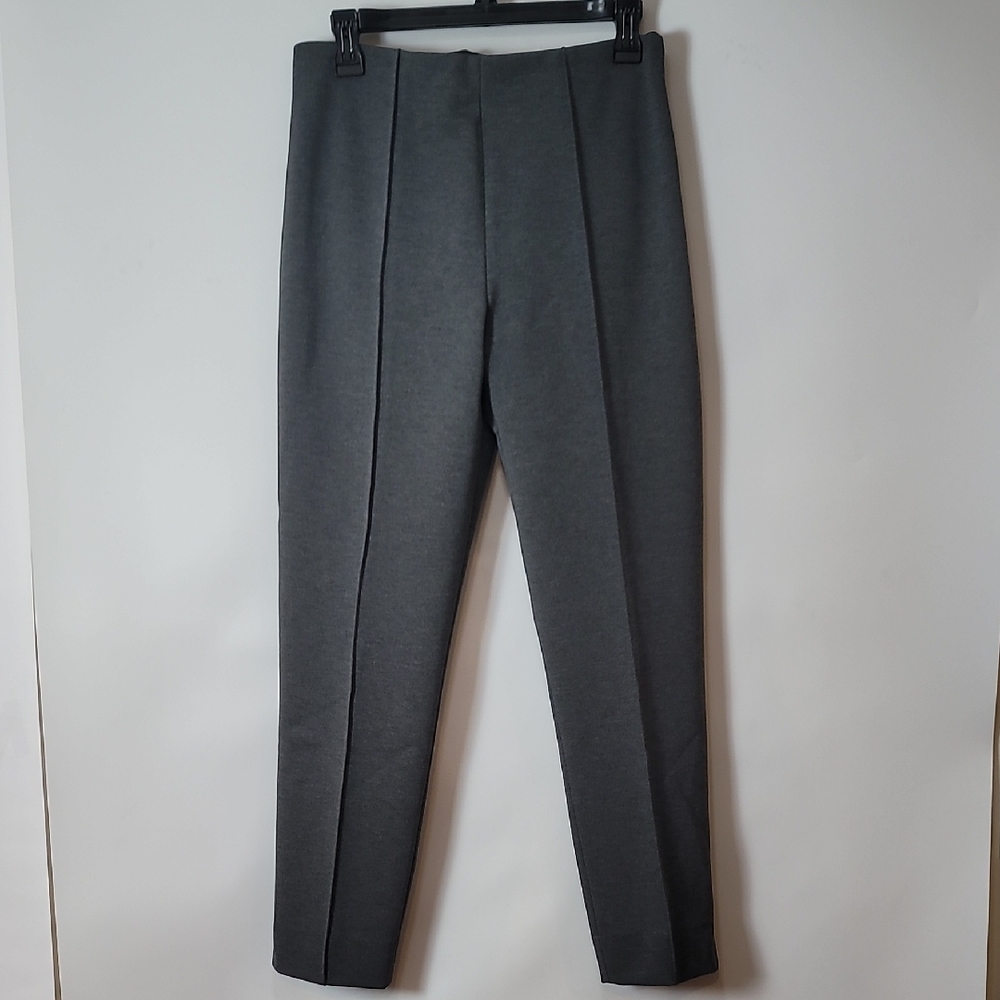 ATM Heather Charcoal Gray Ponte Pants Stretch Sz 10 - Picture 13 of 16